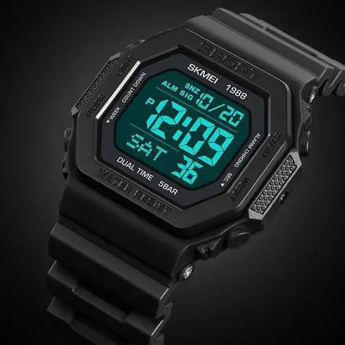 Часы наручные мужские SKMEI 1988BK, мужские армейские водостойкие тактические часы, для военнослужащих ws68139 фото
