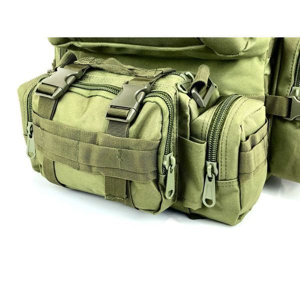 Сумка - подсумок тактическая поясная Tactical военная, сумка нагрудная с ремнем 5 литров кордура хаки ws17279 фото