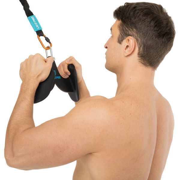 Рукоятка для тяги з вузьким хватом V-grip нековзне покриття LiveUp LP8323 27,5 см чорний LP8323 фото