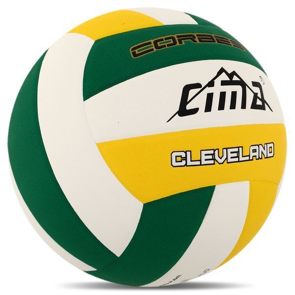 М'яч волейбольний CIMA VB-9021 CLEVELAND CORBES №5 PU білий-жовтий-зелений VB-9021 фото
