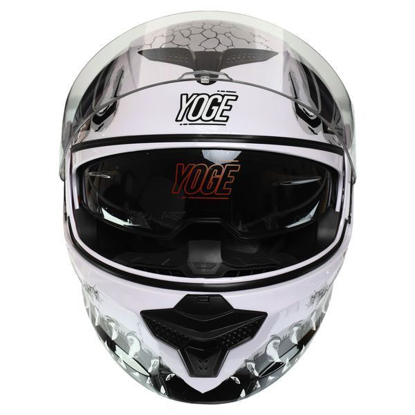 Мотошолом модуляр (flip-up) YOGE Паща дракона M-9403-1 M-L білий-чорний L (58-61) M-9403-1 фото