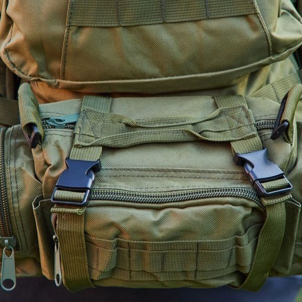 Сумка - подсумок тактическая поясная Tactical военная, сумка нагрудная с ремнем 5 литров кордура хаки ws17279 фото