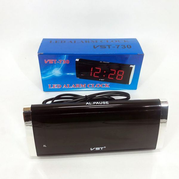 Электронные Часы VST-730-4 green, цифровые настольные сетевые часы, led alarm clock с будильником ws31995 фото