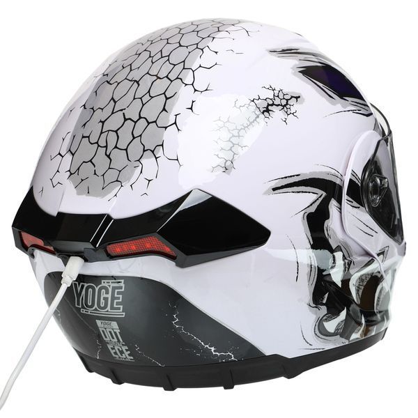 Мотошолом модуляр (flip-up) YOGE Паща дракона M-9403-1 M-L білий-чорний L (58-61) M-9403-1 фото