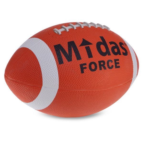Мяч для американского футбола резиновый Senior Midas force FB-3715 №9 оранжевый FB-3715 фото
