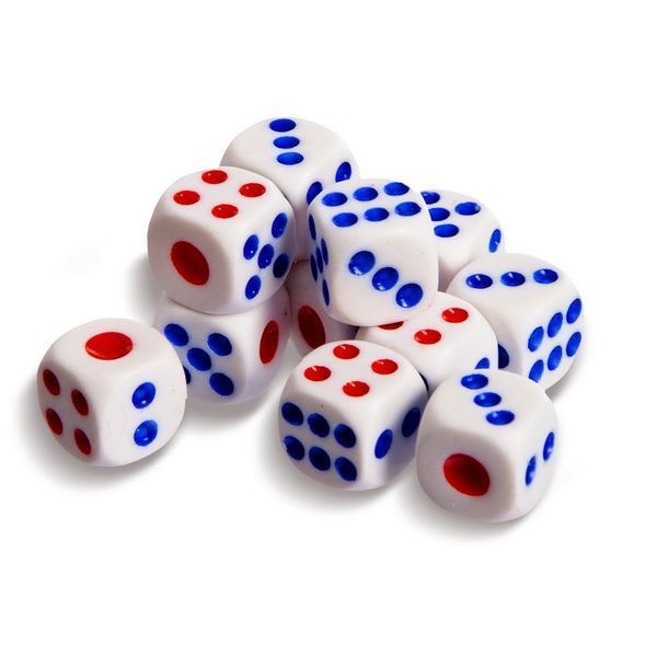 Кости игральные кубики для настольных игр Dice SP-Sport IG-0540 12 шт белый IG-0540 фото