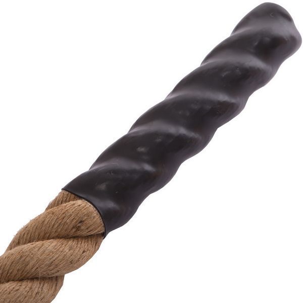 Канат для лазанья из сизаля с креплением COMBAT BATTLE ROPE Zelart FI-0910-15 15м коричневый FI-0910-15 фото