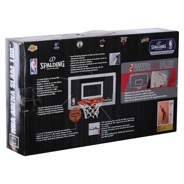 Щит баскетбольный с кольцом и сеткой SPALDING NBA Arena Slam 180 56103CN размер 46x27см кольцо o22,5см 56103CN фото