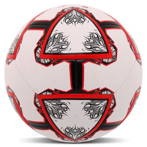 Мяч футбольный гибридная сшивка HYBRID SOCCER STAR FB-4523 №5 PU белый-красный FB-4523 фото
