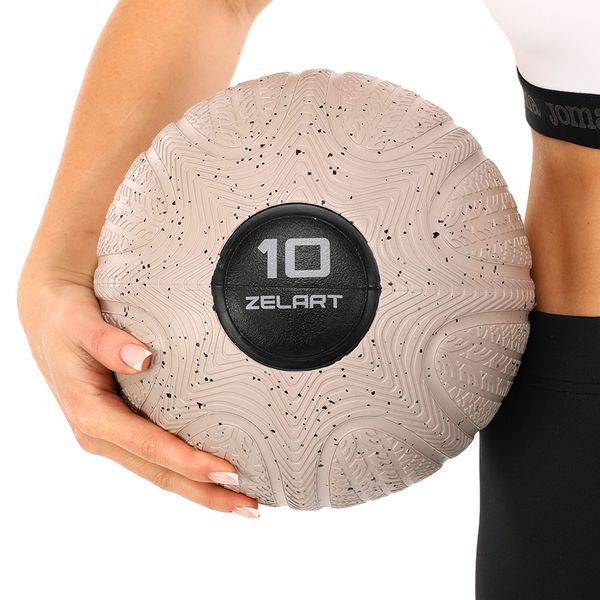 Слембол м'яч набивний для кросфіту та фітнесу Slam Ball Zelart FI-4905-10 10кг сірий FI-4905-10 фото