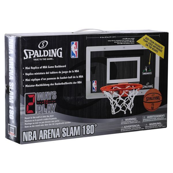 Щит баскетбольный с кольцом и сеткой SPALDING NBA Arena Slam 180 56103CN размер 46x27см кольцо o22,5см 56103CN фото