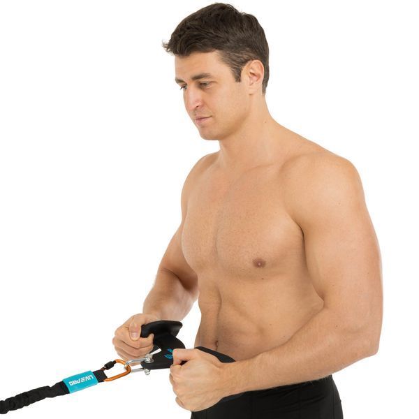 Рукоятка для тяги з вузьким хватом V-grip нековзне покриття LiveUp LP8323 27,5 см чорний LP8323 фото
