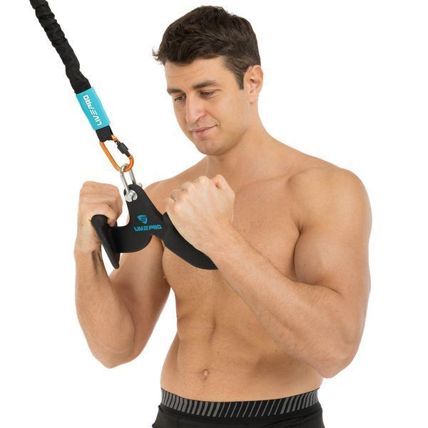 Рукоятка для тяги з вузьким хватом V-grip нековзне покриття LiveUp LP8323 27,5 см чорний LP8323 фото