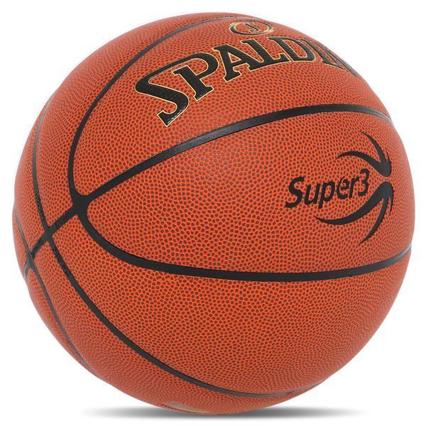 Мяч баскетбольный SPALDING SUPER 3 77747Y размер 7 коричневый 77747Y фото