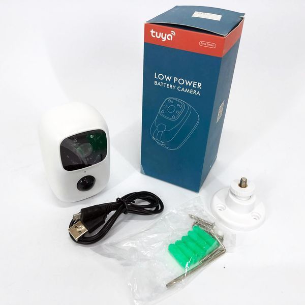 Камера видеонаблюдения Smart wifi приложение Tuya работает от 2x18650 ws15211 фото