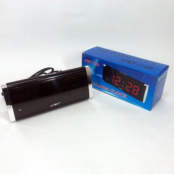 Электронные Часы VST-730-4 green, цифровые настольные сетевые часы, led alarm clock с будильником ws31995 фото