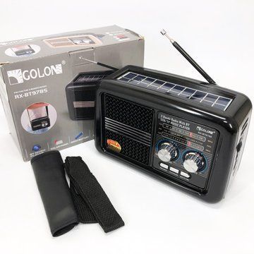 Радио приемник Golon RX-BT978S солнечная панель AUX 3.5mm, Радио приемник с встроенным аккумулятором ws58712 фото