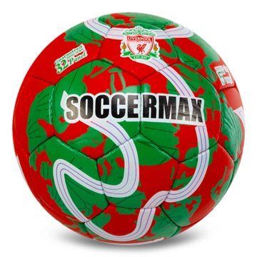 Мяч футбольный SOCCERMAX LIVERPOOL FB-0047-815 №5 PU красный-зеленый FB-0047-815 фото