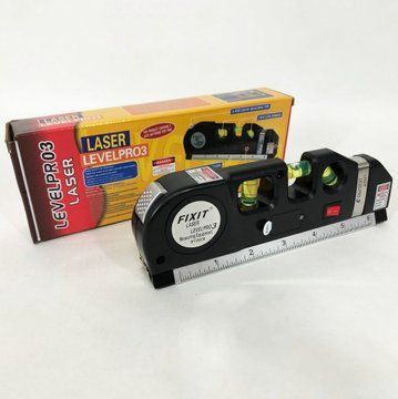 Лазерный уровень Laser Level Pro 3 со встроенной рулеткой, Высокоточный лазерный уровень ws12116 фото