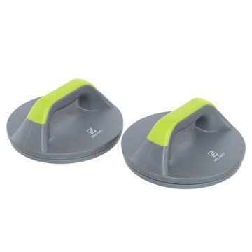 Упоры для отжиманий поворотные 2штуки Zelart FI-9997 PUSH-UP Stand 20x2,2x8,2см серый-салатовый FI-9997 фото