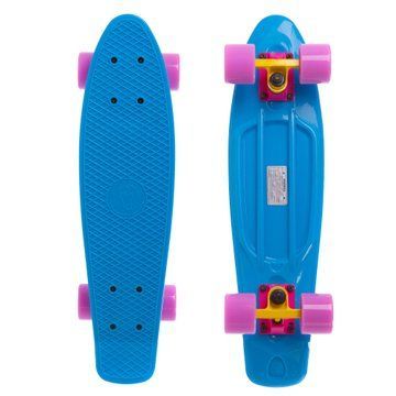 Пенни борд Penny Board круизер пластиковый 22' FISH SK-401-36 синий-желтый-фиолетовый SK-401-36 фото