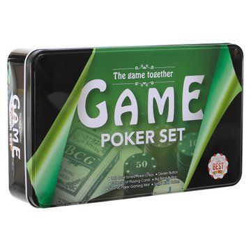 Набор для покера в металлической коробке Poker game set SP-Sport IG-8652 160 фишек IG-8652 фото