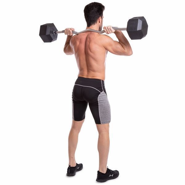 Штанга неразборная с фиксированным весом изогнутая шестигранная гексагональная обрезиненная Rubber Hexagon Barbell Zelart TA-6231-50 длина-95см 50кг черный TA-6231-50 фото