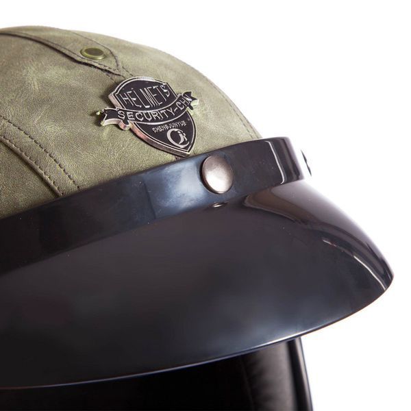Мотошлем открытый Три четверти для чоппера Ретро-Каска VINTAGE MS-555-BR M-XL коричневый MS-555-BR фото