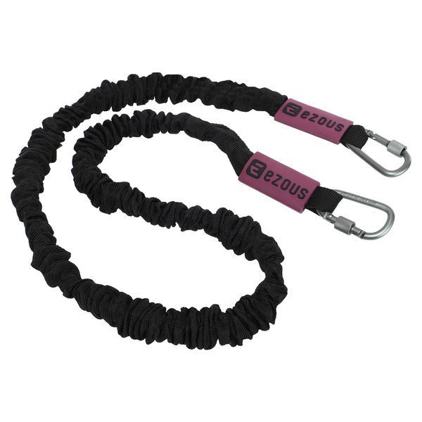 Еспандер трубчастий з карабіном у захисному рукаві RESISTANCE TUBE WITH COVER EZOUS K-05-L навантаження низьке чорний K-05-L фото