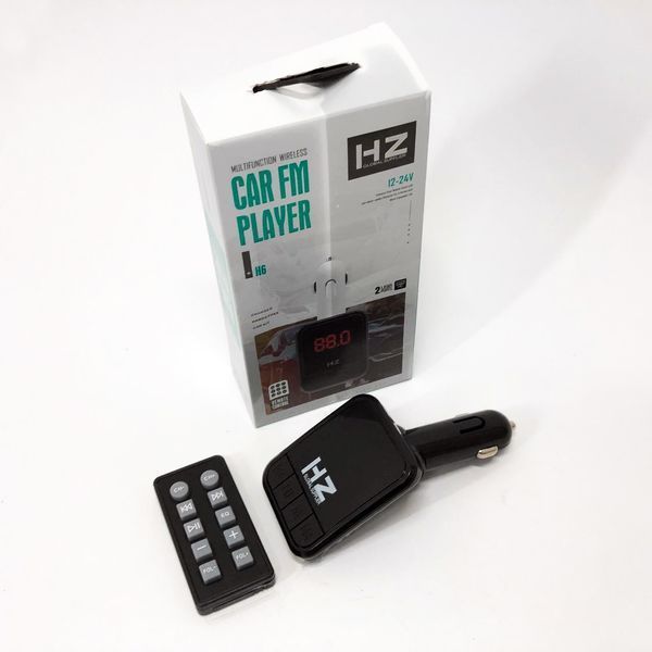 Автомобильный FM трансмиттер Bluetooth HZ H6-12-24V модулятор с microSD, USB, Hands Free + Пульт ws55423 фото