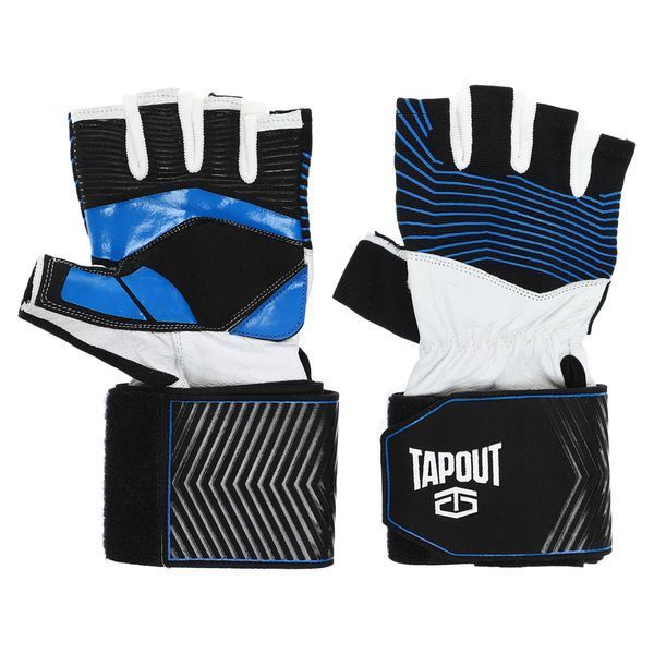 Рукавиці для фітнесу та важкої атлетики TAPOUT SB168507 M-XL чорний-синій M SB168507 фото