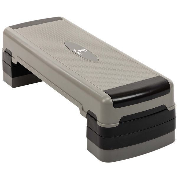Степ-платформа для фитнеса и аэробики 3 уровня высоты Zeart FI-2585 (MD1705) 90,5x32,5x15-25см серый-черный FI-2585 фото