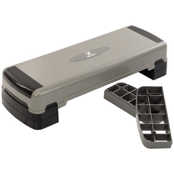 Степ-платформа для фитнеса и аэробики 3 уровня высоты Zeart FI-2585 (MD1705) 90,5x32,5x15-25см серый-черный FI-2585 фото