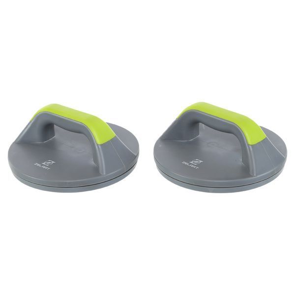 Упоры для отжиманий поворотные 2штуки Zelart FI-9997 PUSH-UP Stand 20x2,2x8,2см серый-салатовый FI-9997 фото