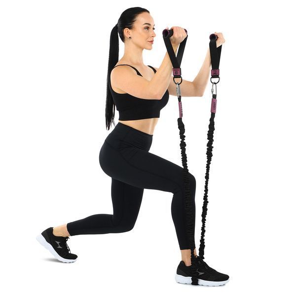 Еспандер трубчастий з карабіном у захисному рукаві RESISTANCE TUBE WITH COVER EZOUS K-05-L навантаження низьке чорний K-05-L фото