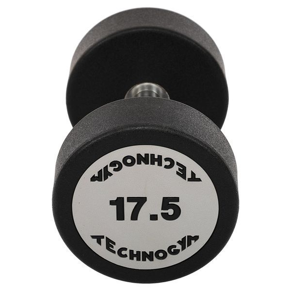 Гантель цільна професійна з поліуретановим покриттям TECHNOGYM TG-1834-17_5 1шт 17,5кг чорний-сірий TG-1834-17_5 фото