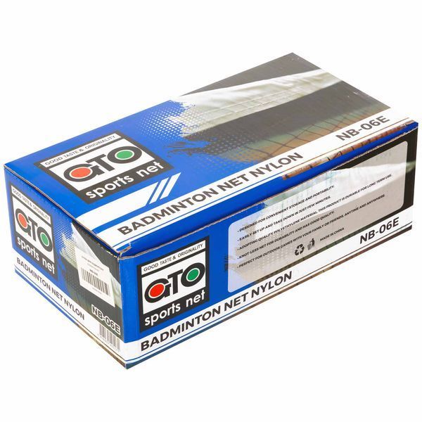Сетка для бадминтона GTO NB-06E 6,1x0,76м красный-белый NB-06E фото