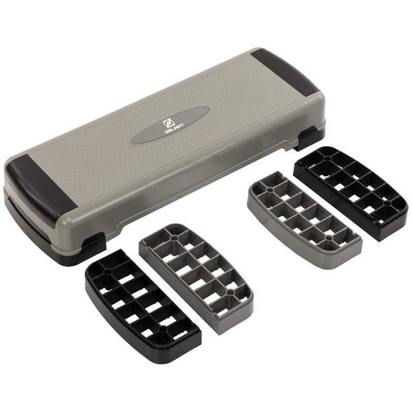Степ-платформа для фитнеса и аэробики 3 уровня высоты Zeart FI-2585 (MD1705) 90,5x32,5x15-25см серый-черный FI-2585 фото