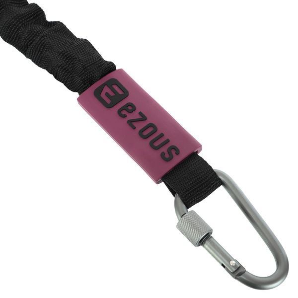 Еспандер трубчастий з карабіном у захисному рукаві RESISTANCE TUBE WITH COVER EZOUS K-05-L навантаження низьке чорний K-05-L фото