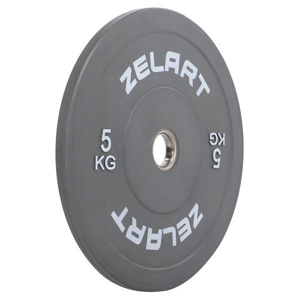 Бамперні диски гумові Zelart TA-7797-5 50.6&plusmn;0.2мм 5кг сірий TA-7797-5 фото