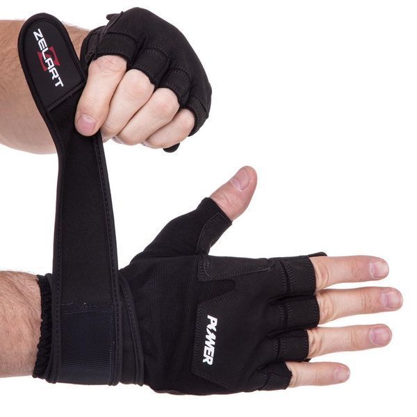 Перчатки для фитнеса и тяжелой атлетики Zelart SB-161057 S-XXL черный 2XL SB-161057 фото