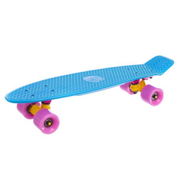 Пенни борд Penny Board круизер пластиковый 22' FISH SK-401-36 синий-желтый-фиолетовый SK-401-36 фото