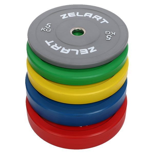 Бамперні диски гумові Zelart TA-7797-5 50.6&plusmn;0.2мм 5кг сірий TA-7797-5 фото