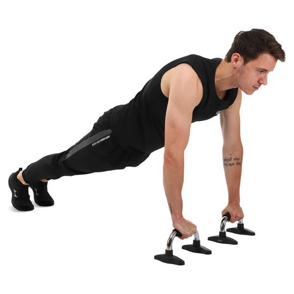 Упоры для отжиманий 2штуки Zelart FI-9998 PUSH-UP BAR 25,3x16x14см хром FI-9998 фото