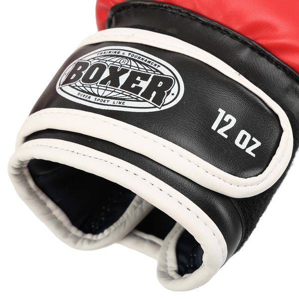 Рукавиці боксерські на липучці штучна шкіра BOXER Эліт 2022 10-16 унцій кольори в асортименті 12 унції 2022 фото