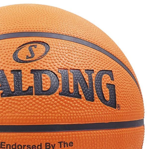 Мяч баскетбольный резиновый SPALDING NBA SILVER Outdoor 83014Z размер 5 оранжевый 83014Z фото