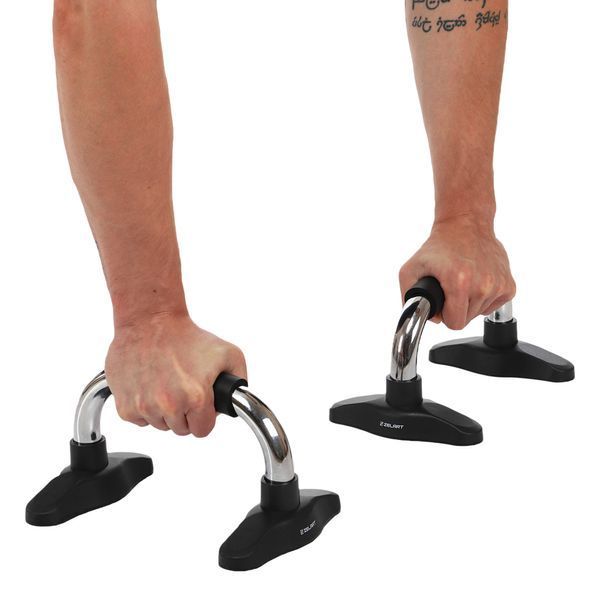 Упоры для отжиманий 2штуки Zelart FI-9998 PUSH-UP BAR 25,3x16x14см хром FI-9998 фото
