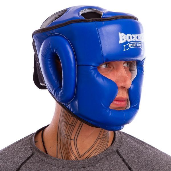 Шлем боксерский с полной защитой кожаный BOXER Элит 2033-1 М-L цвета в ассортименте M 2033-1 фото