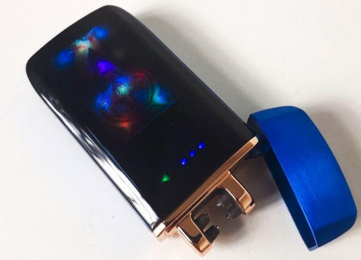 Запальничка імпульсна USB ZGP-70, акумуляторна запальничка, запальничка із зарядкою, вітрозахисна запальничка ws68962 фото