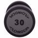 Гантель цільна професійна з поліуретановим покриттям TECHNOGYM LN-1254-30 1шт 30кг чорний-сірий LN-1254-30 фото 3